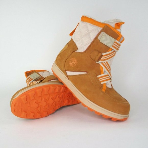 Timberland Snow Stomper XTRM Boys Boots Winter Wheat Leather Hiking - Picture 9 of 12